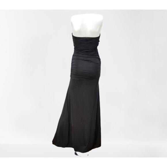 Women's Super Sexy & Fit Black Bodycon Full Length Maxi Dress, Size: Small New - Picture 3 of 8